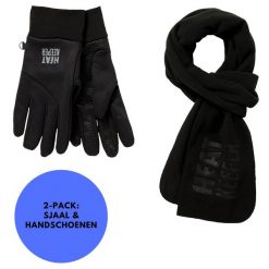 Zestaw termo unisex Szalik/Rękawiczki. Czarne szaliki HEAT KEEPER, na zimę, bez wzorów, z poliamidu. Za 164.54 zł.