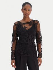 Rinascimento Bluzka CFC0126427003 Czarny Slim Fit. Czarne bluzki Rinascimento, xs, bez wzorów, z syntetyku, bez kołnierzyka, bez ramiączek. Za 379.99 zł.