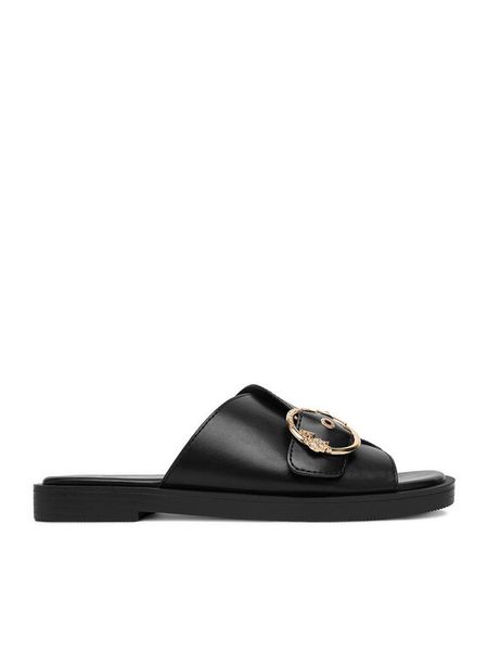 U.S. Polo Assn. Klapki EO-MARINA002W/6Y1 Czarny. Czarne klapki U.S. Polo Assn., bez wzorów, z materiału, bez obcasa. Za 196.99 zł.