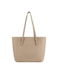 Beverly Hills Polo Club Torebka BHPC-K-030-06 Beżowy. Brązowe torebki klasyczne Beverly Hills Polo Club, bez wzorów, z tworzywa sztucznego, bez dodatków. Za 154.99 zł.