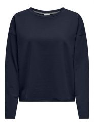 JDY Bluza w kolorze granatowym rozmiar: XS. Niebieskie bluzy JDY, xs, bez wzorów, z bawełny, bez kaptura. Za 74.81 zł.