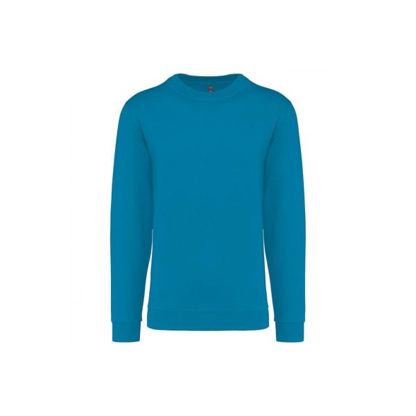 Bluza z okrągłym dekoltem Kariban. Niebieskie bluzy KARIBAN, m, bez wzorów, z bawełny, bez kaptura. Za 123.50 zł.