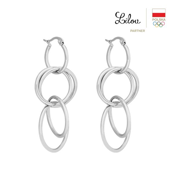 Kolczyki Olimpijskie posrebrzane. Kolczyki Lilou, posrebrzane. Za 269.00 zł.