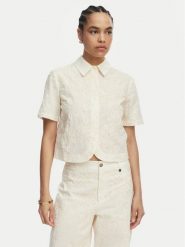 Liu Jo Koszula WA6508 T472A Kremowy Regular Fit. Białe koszule Liu Jo, bez wzorów, z bawełny, bez kołnierzyka, bez ramiączek. Za 689.99 zł.