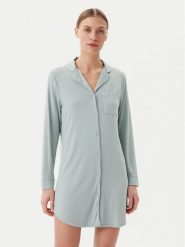 Hunkemöller Koszula nocna Essential 301472 Zielony. Zielone koszule nocne Hunkemöller, xl, bez wzorów, z wiskozy, bez ramiączek. Za 89.99 zł.