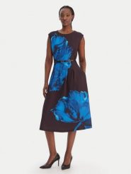 DKNY Sukienka koktajlowa DD5N3J04 Czarny Regular Fit. Czarne sukienki DKNY, bez wzorów, z syntetyku, wizytowe, bez kołnierzyka, bez ramiączek. Za 699.99 zł.