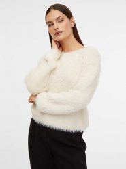 Orsay Sweter w kolorze kremowym rozmiar: S. Brązowe swetry Orsay, s, bez wzorów, bez ramiączek. Za 70.41 zł.