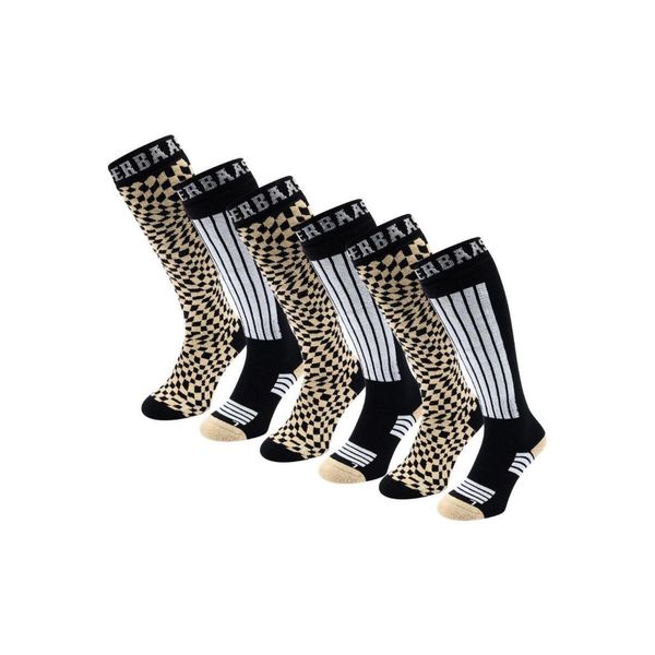 Skarpety narciarskie - Unisex - 6 par - Ciepły piasek. Brązowe skarpety POEDERBAAS, bez wzorów, z wełny. W wyprzedaży za 329.62 zł.