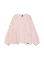 Vero Moda Bluzka w kolorze jasnoróżowym rozmiar: M. Różowe bluzki Vero Moda, m, bez wzorów, z bawełny, bez kołnierzyka, bez ramiączek. Za 115.95 zł.