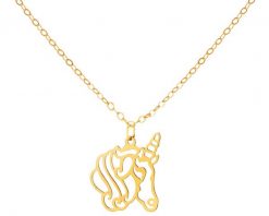 Złoty naszyjnik - jednorożec. Żółte naszyjniki Apart, złote. Za 459.00 zł.