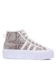 Adidas Trampki Nizza Platform Mid Shoes HQ1981 Beżowy. Brązowe trampki Adidas, bez wzorów, ze skóry, bez zapięcia. Za 359.99 zł.