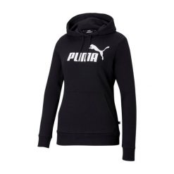 Damska Bluza Z Kapturem Z Logo Essentials. Czarne bluzy Puma, bez wzorów, z kapturem. Za 256.99 zł.