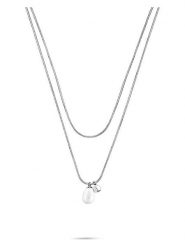 S.Oliver Naszyjnik z zawieszką - dł. 45 cm rozmiar: onesize. Szare naszyjniki S.Oliver, z perłą, ze stali. Za 100.99 zł.