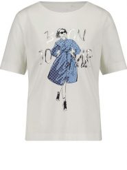 Gerry Weber Koszulka w kolorze białym rozmiar: 42. Białe bluzki Gerry Weber, bez wzorów, z bawełny, bez kołnierzyka, bez ramiączek. Za 88.02 zł.