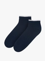 Skarpetki stopki damskie STOPKI. Niebieskie skarpety Ryłko, bez wzorów, z bawełny. Za 24.99 zł.