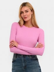 Kaffe Bluzka Drew 10507196 Różowy Slim Fit. Czerwone bluzki Kaffe, xxl, bez wzorów, z wiskozy, bez kołnierzyka, bez ramiączek. Za 179.99 zł.