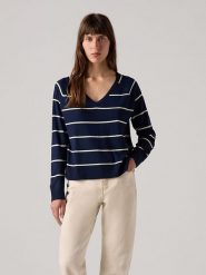 Levi's Sweter w kolorze granatowo-białym rozmiar: L. Niebieskie swetry Levi's®, l, bez wzorów, bez ramiączek. Za 140.86 zł.