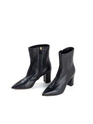 Anna Morellini Skórzane botki "Emmata" w kolorze czarnym rozmiar: 40. Czarne botki Anna Morellini, bez wzorów, bez obcasa, bez zapięcia. Za 679.25 zł.