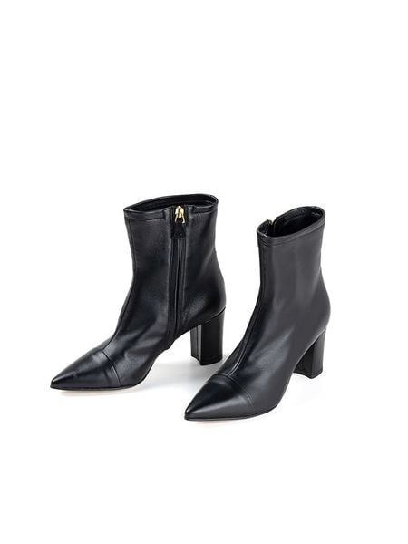 Anna Morellini Skórzane botki "Emmata" w kolorze czarnym rozmiar: 40. Czarne botki Anna Morellini, bez wzorów, bez obcasa, bez zapięcia. Za 660.43 zł.