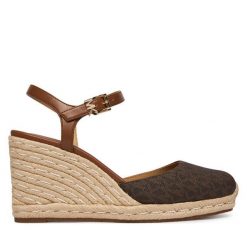 Espadryle MICHAEL Michael Kors. Brązowe espadryle MICHAEL Michael Kors, bez wzorów, bez obcasa, bez zapięcia. Za 619.99 zł.