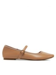 DeeZee Baleriny 23038T51 Beżowy. Brązowe baleriny DeeZee, bez wzorów, z materiału, bez obcasa. Za 89.99 zł.