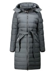 Geographical Norway Płaszcz pikowany "Cabima" w kolorze antracytowym rozmiar: L. Czarne płaszcze Geographical Norway, l, bez wzorów, z tkaniny, bez kaptura. Za 365.48 zł.