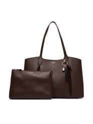 Guess Torebka Melody HWBG97 35230 Brązowy. Brązowe shopper Guess, z aplikacjami, ze skóry, bez dodatków. Za 634.99 zł.