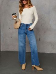 LA Angels Bluzka w kolorze białym rozmiar: S. Białe bluzki LA Angels, s, bez wzorów, prążkowane, bez kołnierzyka, bez ramiączek. Za 126.99 zł.