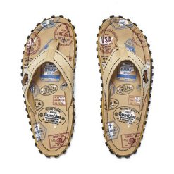 Japonki GUMBIES ISLANDER FLIP-FLOPS UNISEX. Brązowe klapki Gumbies, bez wzorów, bez obcasa. Za 85.99 zł.