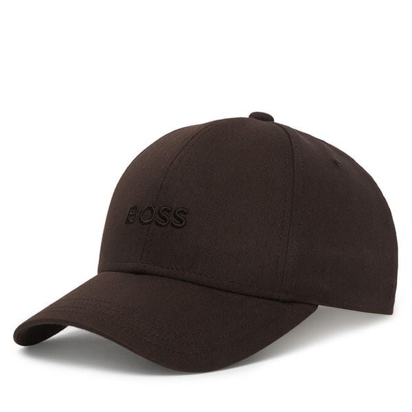 Czapka z daszkiem BOSS. Brązowe czapki Boss, bez wzorów. Za 209.99 zł.