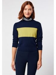 Rodier Golf w kolorze granatowo-żółtym rozmiar: XL. Niebieskie golfy Rodier, xl, bez wzorów, z wełny, bez ramiączek. Za 187.99 zł.