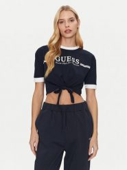 Guess T-Shirt V5GI05 I3Z14 Granatowy Regular Fit. Niebieskie t-shirty Guess, m, z aplikacjami, z bawełny, bez kołnierzyka, bez ramiączek. Za 99.99 zł.