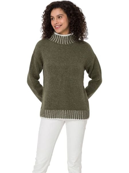 Heine Sweter w kolorze khaki rozmiar: 42. Brązowe swetry Heine, bez wzorów, bez ramiączek. Za 84.79 zł.