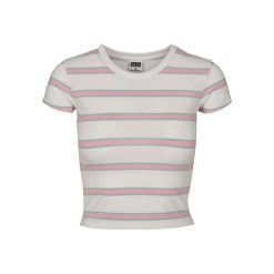 Koszulka W Paski Dla Kobiet. Białe bluzki Urban Classics, s, bez wzorów, casualowe, bez kołnierzyka, bez ramiączek. Za 77.99 zł.