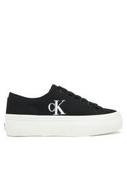 Calvin Klein Jeans Tenisówki Vulc Flatform Low Cv Mg YW0YW01763 Czarny. Czarne trampki Calvin Klein Jeans, bez wzorów, z jeansu, bez zapięcia. Za 209.99 zł.