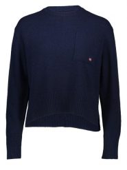 Napapijri Sweter w kolorze granatowym rozmiar: L. Niebieskie swetry Napapijri, l, bez wzorów, bez ramiączek. Za 294.97 zł.