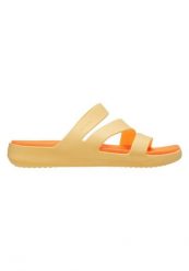 Klapki Dla Dorosłych Crocs Getaway Strappy Sandal. Brązowe klapki Crocs, bez wzorów, z materiału, bez obcasa. Za 159.99 zł.