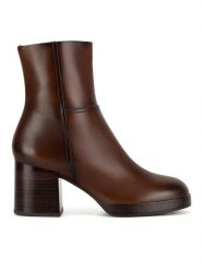 Sergio Bardi Botki WB-E1095-02SB Brązowy. Brązowe botki Sergio Bardi, bez wzorów, ze skóry, bez obcasa, na słupku, bez zapięcia. Za 369.99 zł.