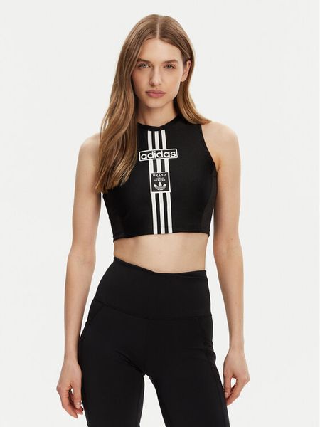 Adidas Top Adibreak JD0102 Czarny Slim Fit. Czarne topy Adidas, l, bez wzorów, z syntetyku, bez kołnierzyka, bez ramiączek. Za 169.99 zł.