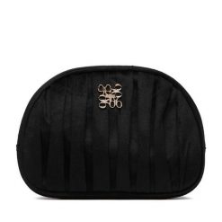 Kosmetyczka Nine West. Czarne kufry i kosmetyczki Nine West, bez wzorów, z materiału, bez dodatków. Za 79.99 zł.