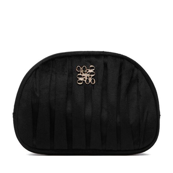 Kosmetyczka Nine West. Czarne kufry i kosmetyczki Nine West, bez wzorów, z materiału, bez dodatków. Za 79.99 zł.