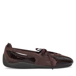 Baleriny Puma. Brązowe baleriny Puma, bez wzorów, bez obcasa. Za 399.99 zł.