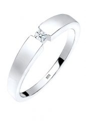 Elli DIAMONDS Damski klasyczny pierścionek z diamentem (0,06 ct.) ze srebra próby 925 Sterling Silver Pierścionki 1 ct. Szare pierścionki Elli DIAMONDS, z brylantem, srebrne. Za 643.99 zł.