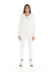 Bluza z zamek błyskawiczny na co dzień na siłownię. Białe bluzy LEONE 1947 APPAREL, m, bez wzorów, z dresówki, bez kaptura. Za 252.56 zł.