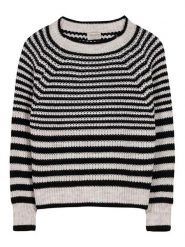 Herrlicher Sweter "Floramia" w kolorze kremowo-czarnym rozmiar: M. Brązowe swetry Herrlicher, m, bez wzorów, z wełny, bez ramiączek. Za 161.07 zł.