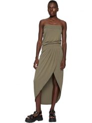 Urban Classics Sukienka w kolorze khaki rozmiar: XL. Brązowe sukienki Urban Classics, xl, bez wzorów, bez kołnierzyka, bez ramiączek, midi. Za 46.95 zł.