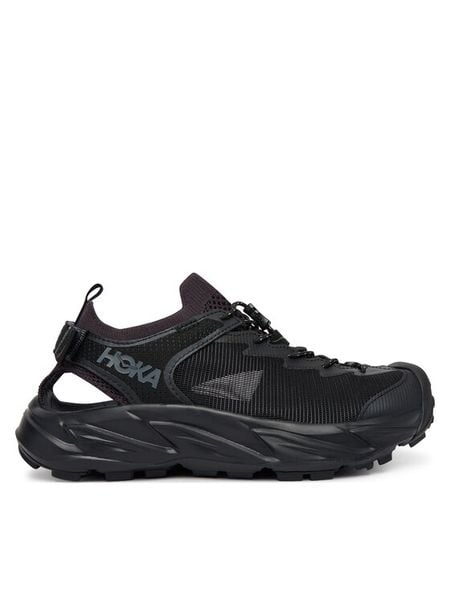 Hoka Sandały Hopara 2 1147670 Czarny. Czarne sandały HOKA, bez wzorów, z materiału, bez obcasa, bez zapięcia. Za 509.99 zł.