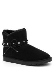 ISLAND BOOT Botki zimowe "Cristen" w kolorze czarnym rozmiar: 39. Czarne botki Island Boot, na zimę, bez wzorów, z materiału, bez obcasa, bez zapięcia. Za 127.95 zł.