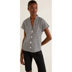 Mango - Bluzka Pine. Niebieskie bluzki Mango, s, bez wzorów, z bawełny, casualowe, bez kołnierzyka, bez ramiączek. W wyprzedaży za 49.90 zł.