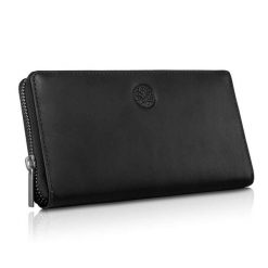 Portfel skórzany BETLEWSKI czarny BPD-NVTC-360 BLACK. Czarne portfele Betlewski, bez wzorów, ze skóry. Za 159.99 zł.